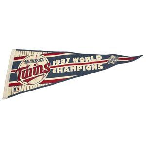 1987 Minnesota Twins World Championship Large Vintage Pennant READ